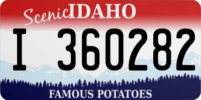 ID license plate I360282