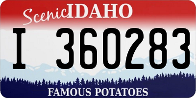 ID license plate I360283