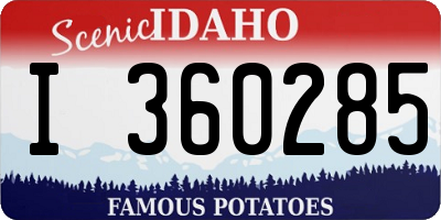 ID license plate I360285