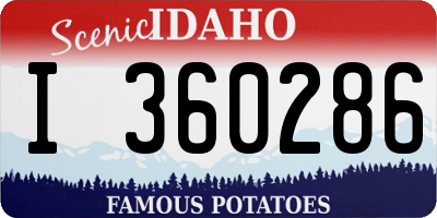 ID license plate I360286