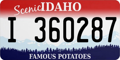 ID license plate I360287