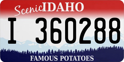ID license plate I360288