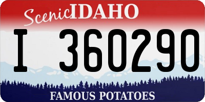 ID license plate I360290
