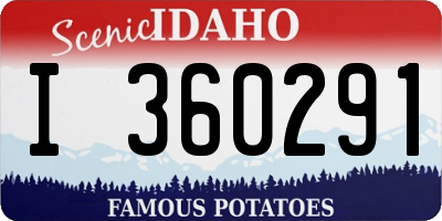 ID license plate I360291