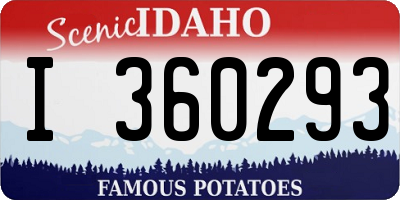ID license plate I360293