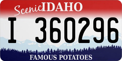 ID license plate I360296