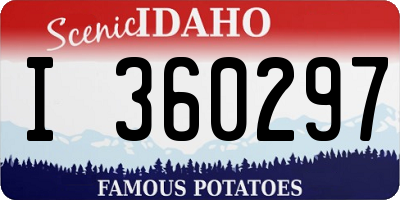 ID license plate I360297