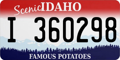 ID license plate I360298