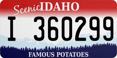 ID license plate I360299