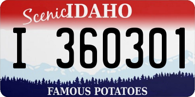 ID license plate I360301