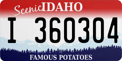 ID license plate I360304
