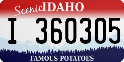 ID license plate I360305