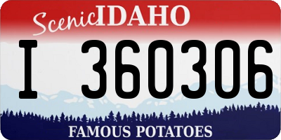 ID license plate I360306