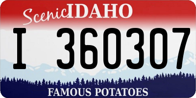 ID license plate I360307