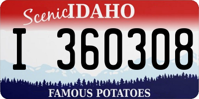 ID license plate I360308