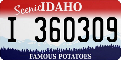 ID license plate I360309