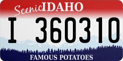 ID license plate I360310