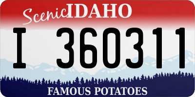 ID license plate I360311