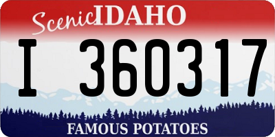 ID license plate I360317