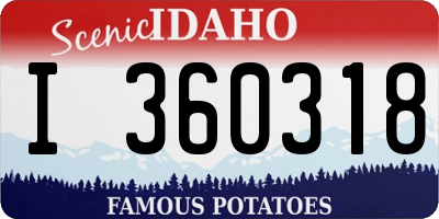 ID license plate I360318