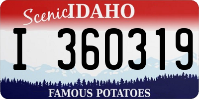 ID license plate I360319