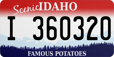 ID license plate I360320