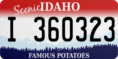 ID license plate I360323