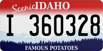 ID license plate I360328