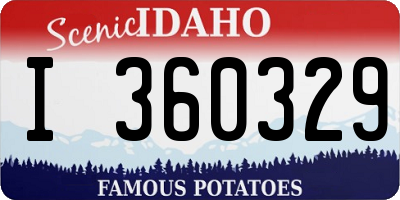 ID license plate I360329