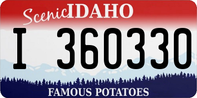 ID license plate I360330