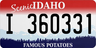 ID license plate I360331