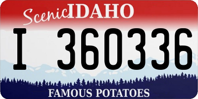 ID license plate I360336