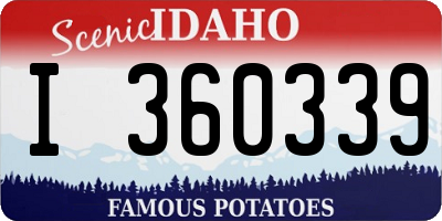 ID license plate I360339