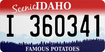 ID license plate I360341