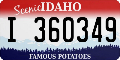 ID license plate I360349