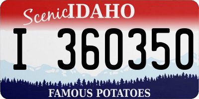 ID license plate I360350