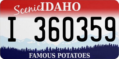 ID license plate I360359