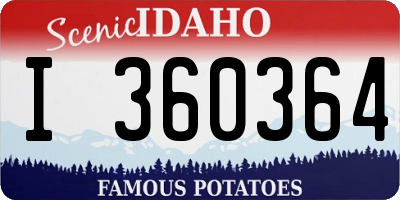 ID license plate I360364