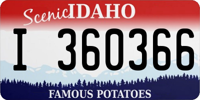 ID license plate I360366