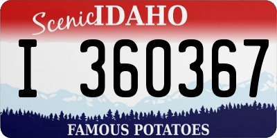 ID license plate I360367