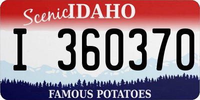 ID license plate I360370