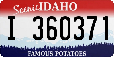ID license plate I360371