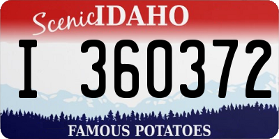 ID license plate I360372