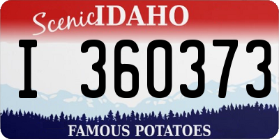 ID license plate I360373