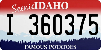 ID license plate I360375