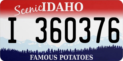 ID license plate I360376