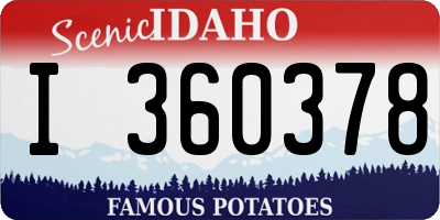 ID license plate I360378