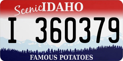 ID license plate I360379