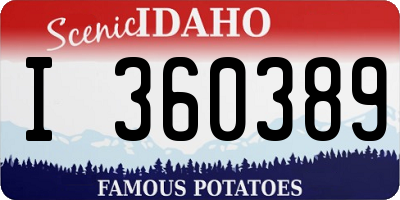 ID license plate I360389