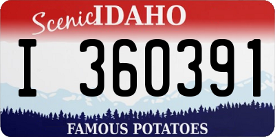 ID license plate I360391